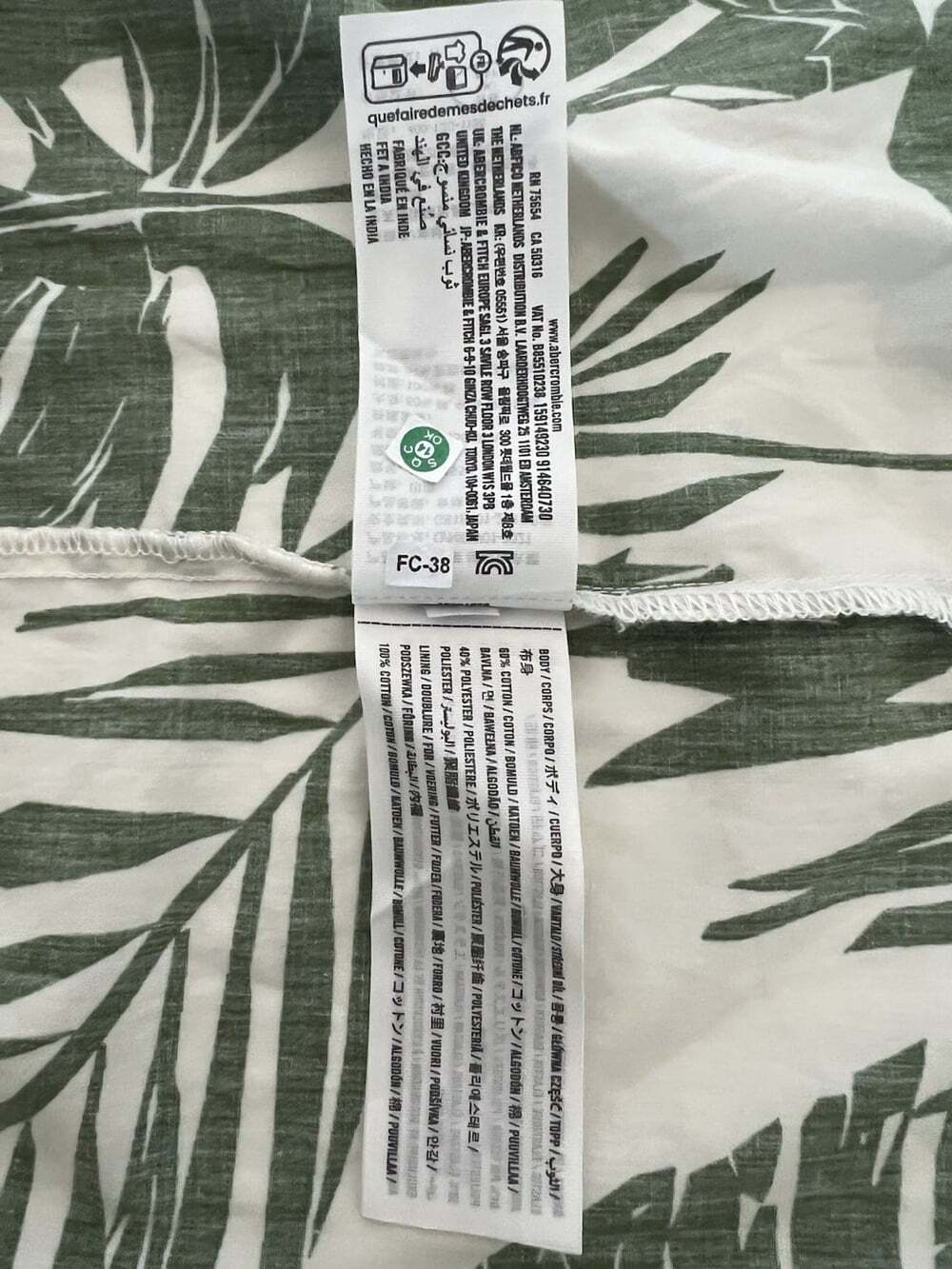 Abercrombie Fitch Tropical Midi Dress XXS Petite Green Puff Sleeve Palm Print - Picture 6 of 9